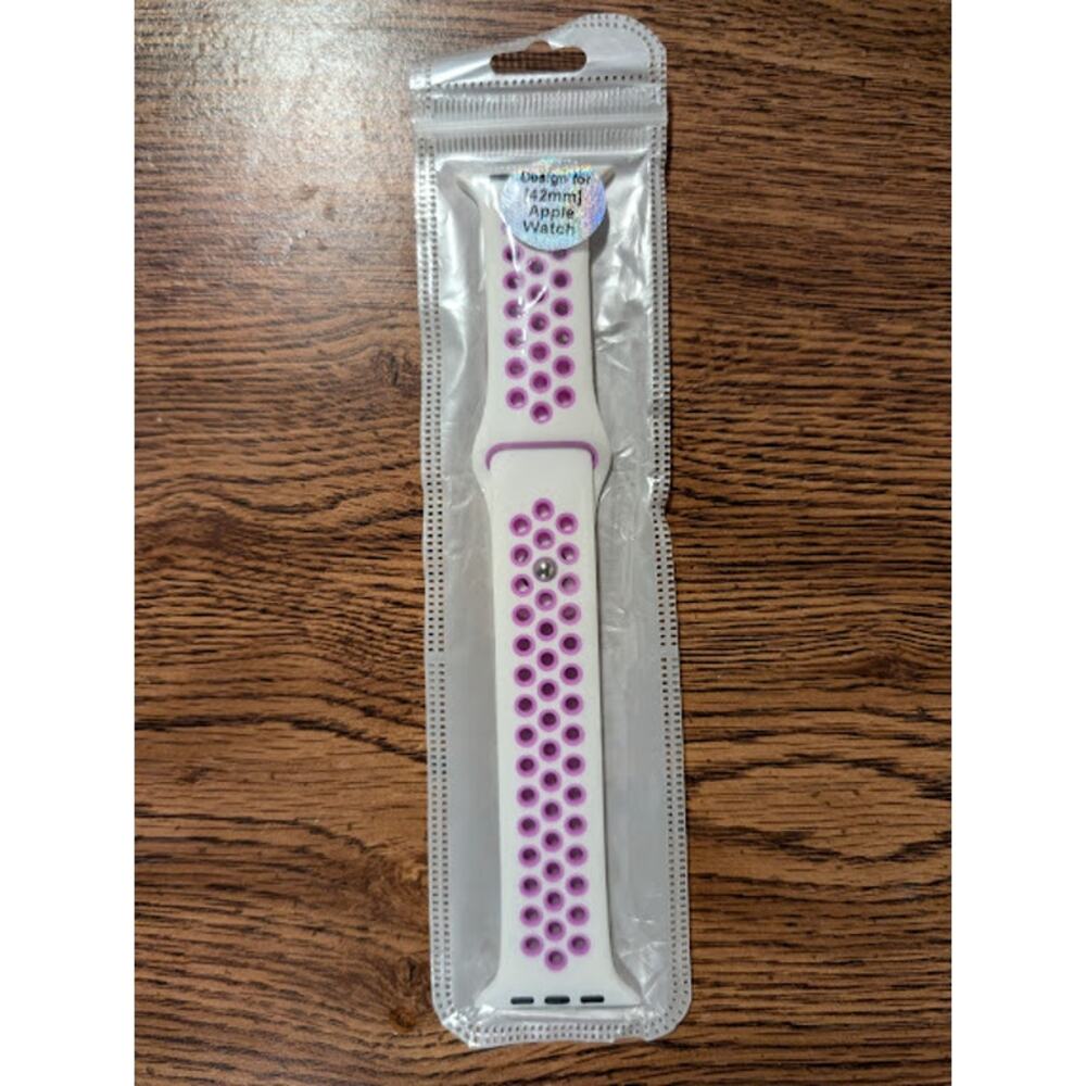 Apple watch band size  42mm  white purple New